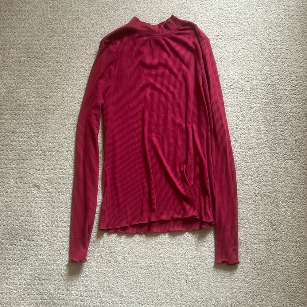 Berry mock neck shirt